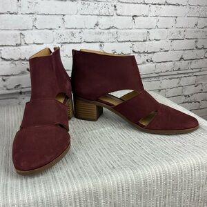 Lucky Brand | maroon burgandy heeled boots size 7.5